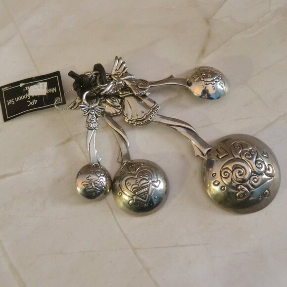 Ganz Metal Angel Motif Measuring Spoons 4 Piece Hangable Kitchen Decor - Picture 4 of 4